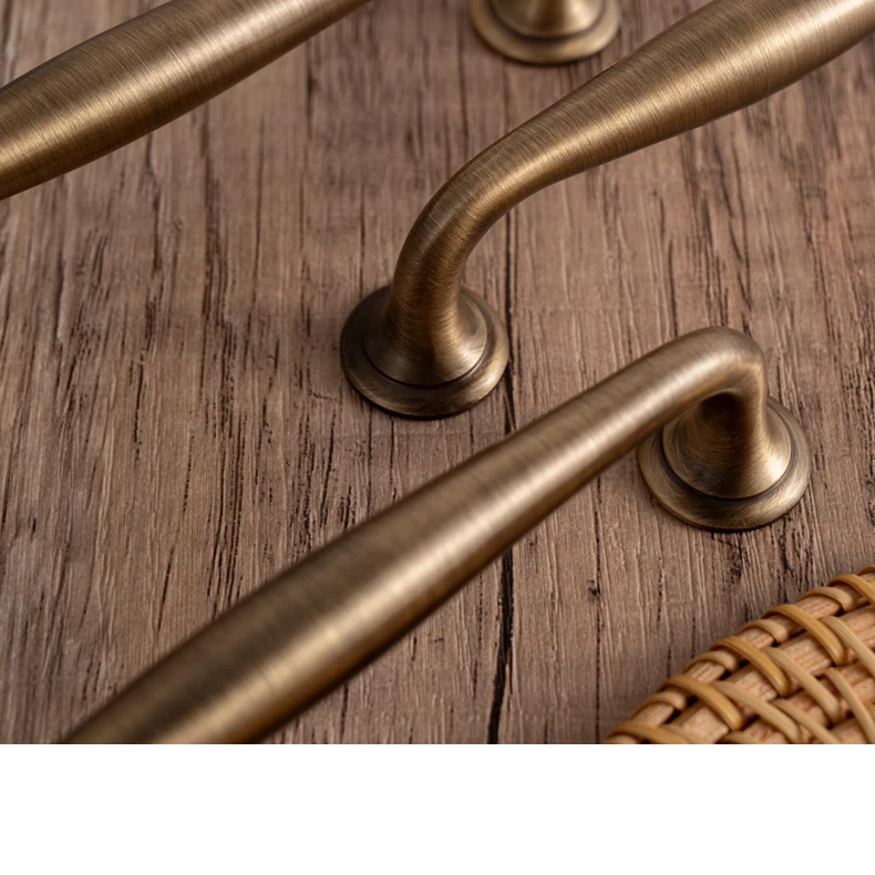 Antique brass cabinet handle and knob 7