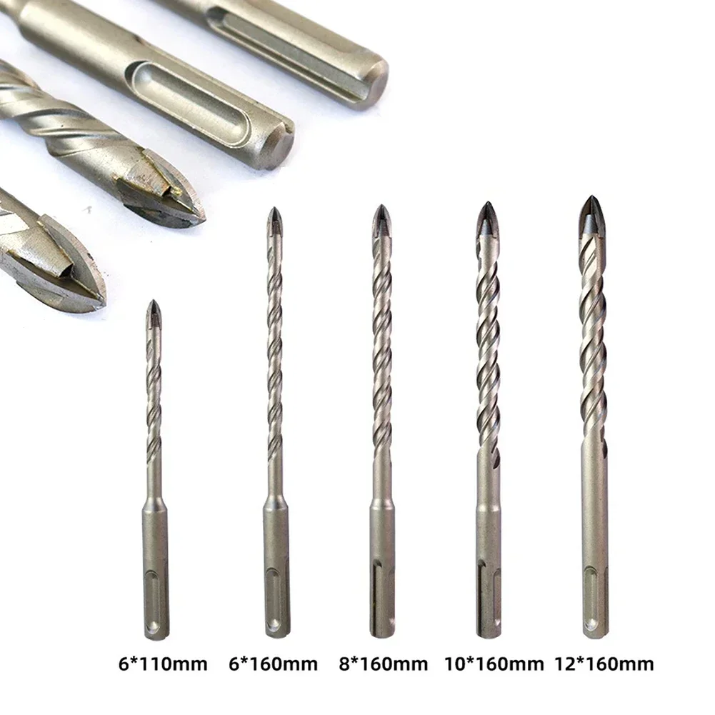 

New 6-12mm Masonry Concrete Drill Bits For Glass Ceramic Tile Brick Plastic Wood Masons Hard Alloy Wall Hole Opener Power Tools