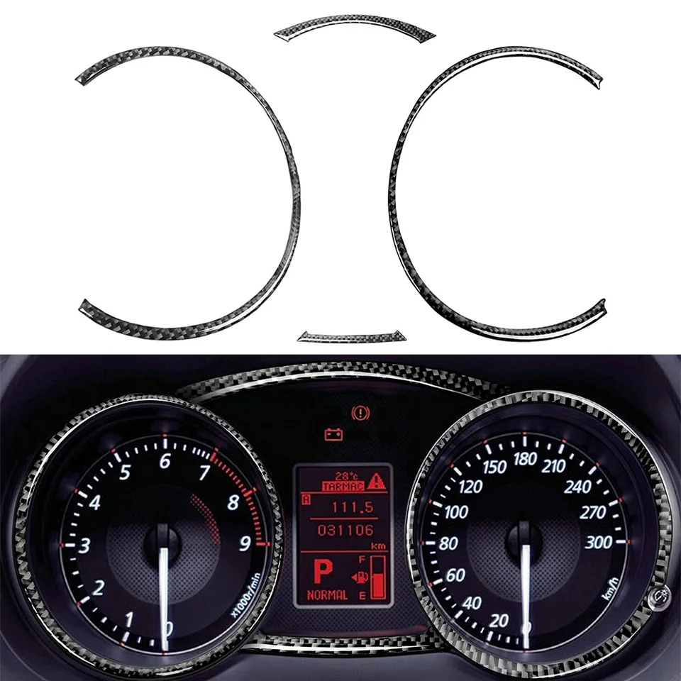 Matte Carbon Fiber Speedometer Gauge Overlay Trim For Mitsubishi EVO 4, 5, 6 – 3AMOTOR