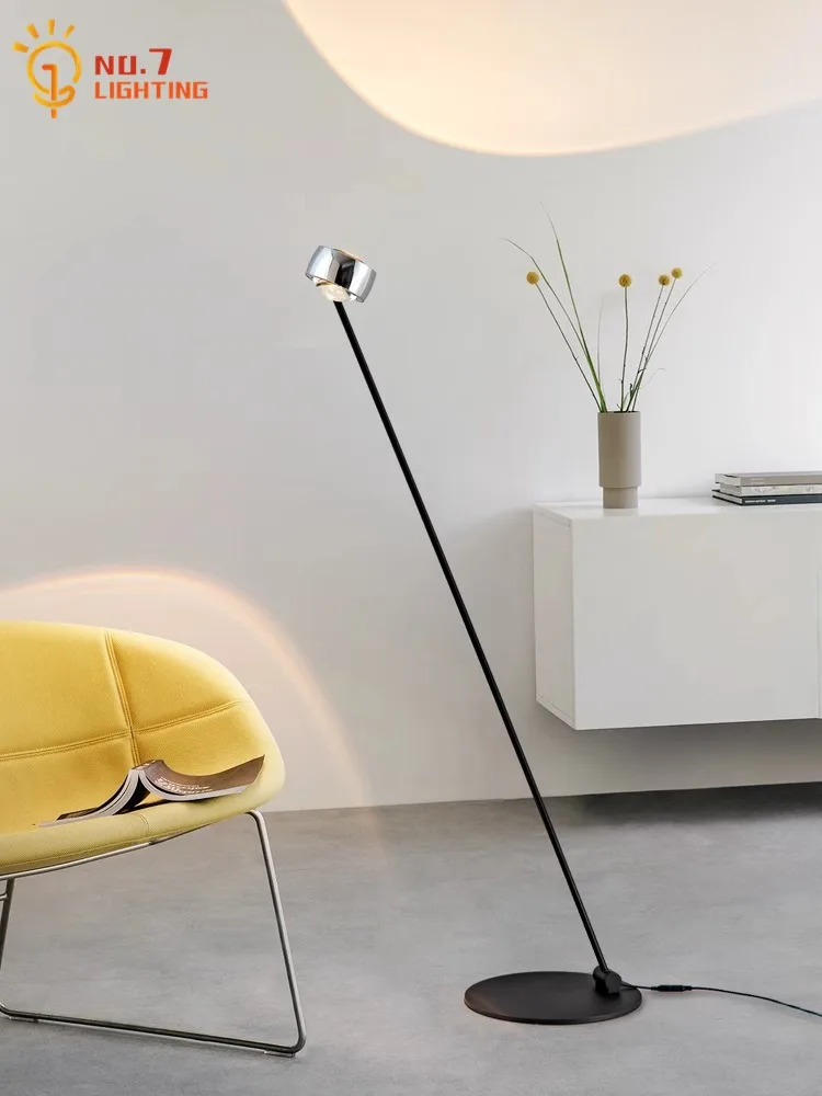 Italian Design Minimalist Long Pole Floor Lamp with Induction Dimming LED Modern Vertical Standing Lamp Living Room Sofas Villa