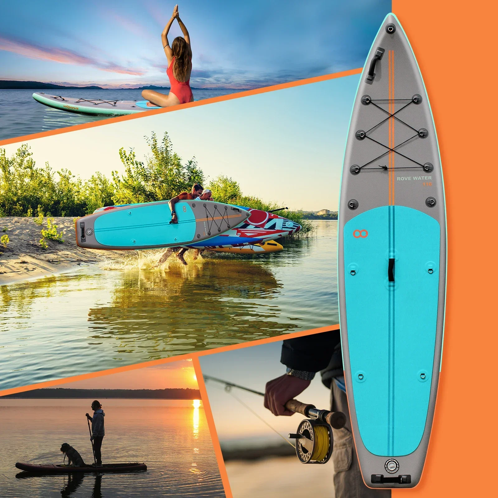 Hot selling inflatable SUP vertical paddle board water amusement belt surfing belt accept custom logo color