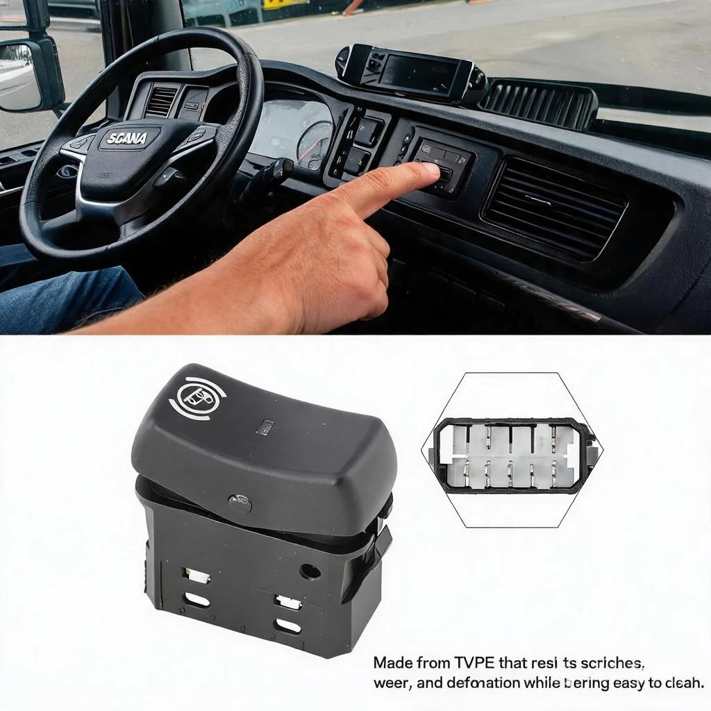 7 Pin Hill Hold Switch For Scania Truck 5-Series T-series OEM 1764752 Hold Switch Auto Parts Car Accessories
