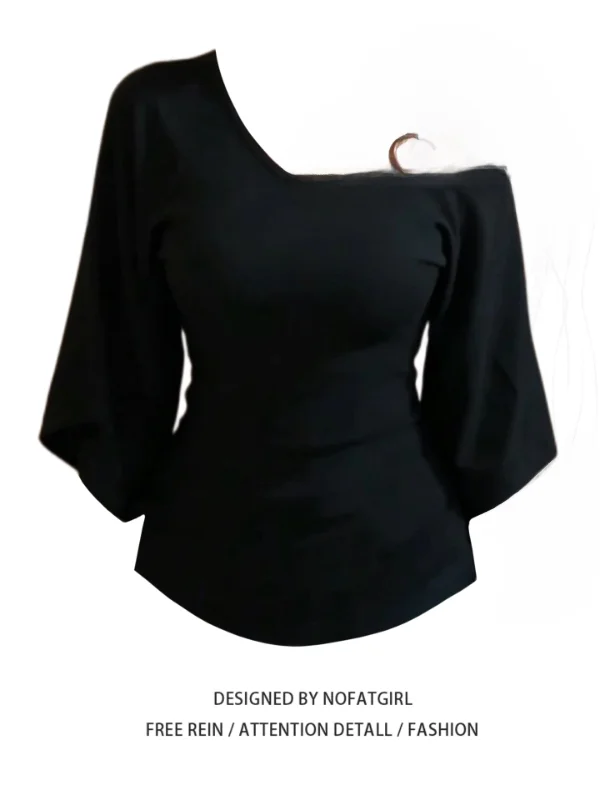 plus Size American Style Short Sleeve Shoulder Bared T-Shirt Women Summer Super Beautiful Absolutely Amazing Top Ladieswear