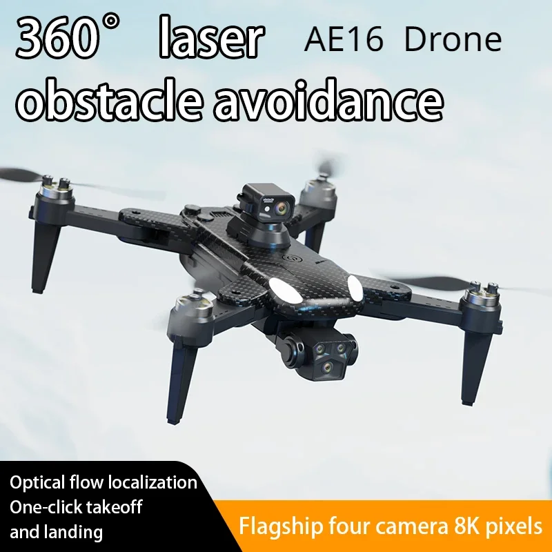 

New Drone AE16 GPS Brushless 360° Laser Obstacle Avoidance 8K HD Four Camera Drones GPS Positioning Automatic Return Dron 1000M