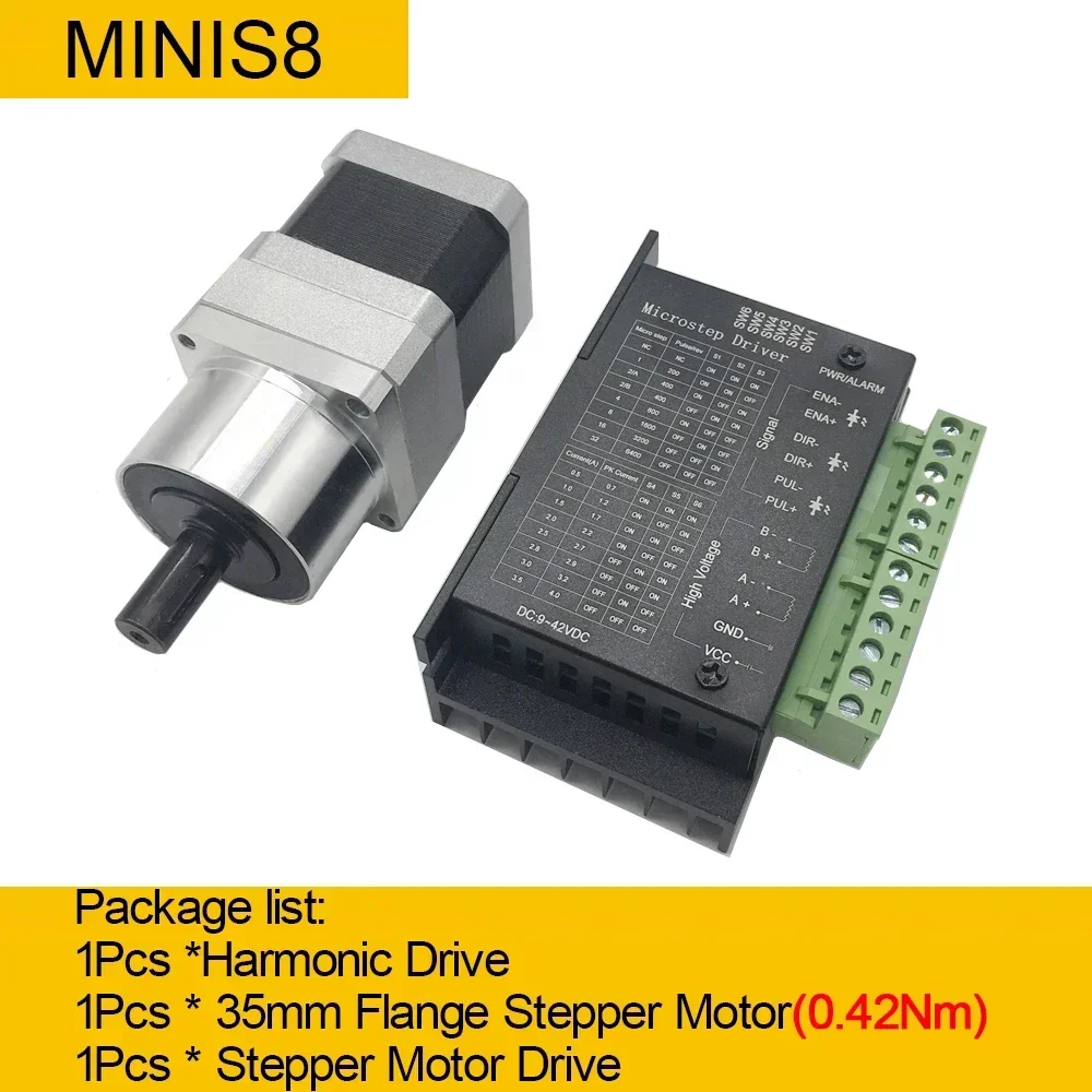 NONE Mini Harmonic Drive Schrittmotor Kit Hochpräzises Roboter-Manipulator-Armgelenk, drehbare Plattform, Cam Divider, 4 Achsen, DD-Motor 7