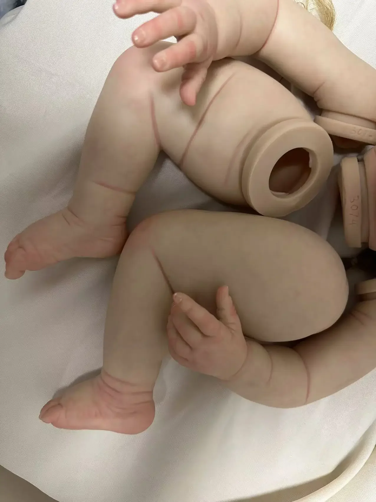 カスタマイズされた24インチのリボーンドール「ロッティ」、手植えの髪、DIYパーツペイントキット、布製ボディ付き