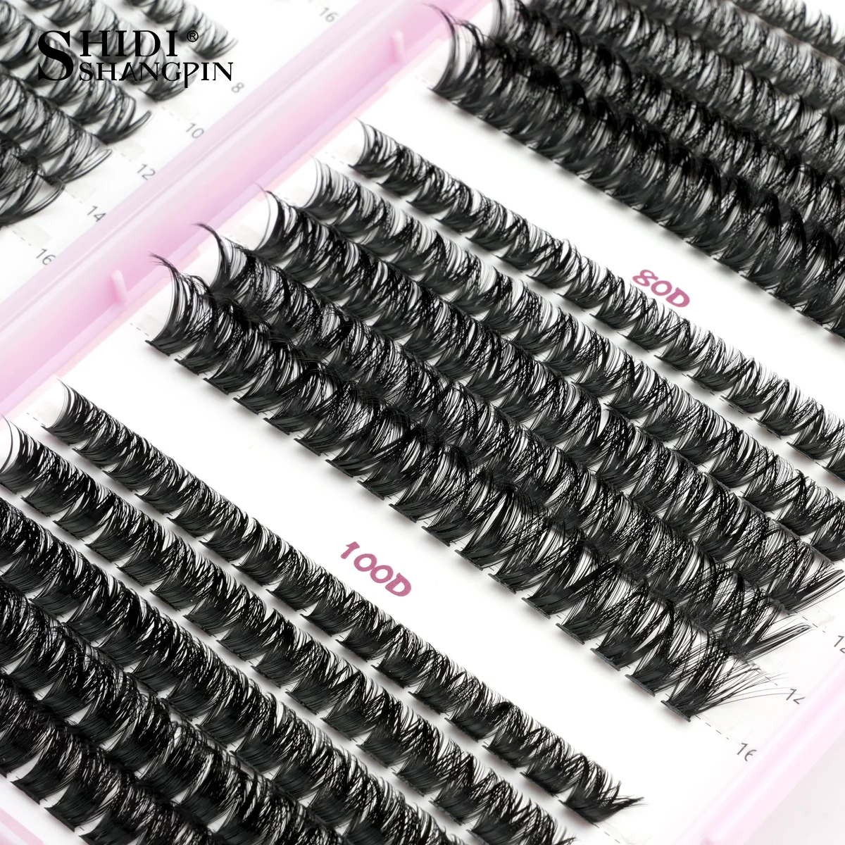 Kit d'extension de cils individuels, dissolvant de colle pour extensions de cils, kit de cils bricolage, dissolvant de cils en grappe, maquillage, 14 rangées, 30/32 rangées