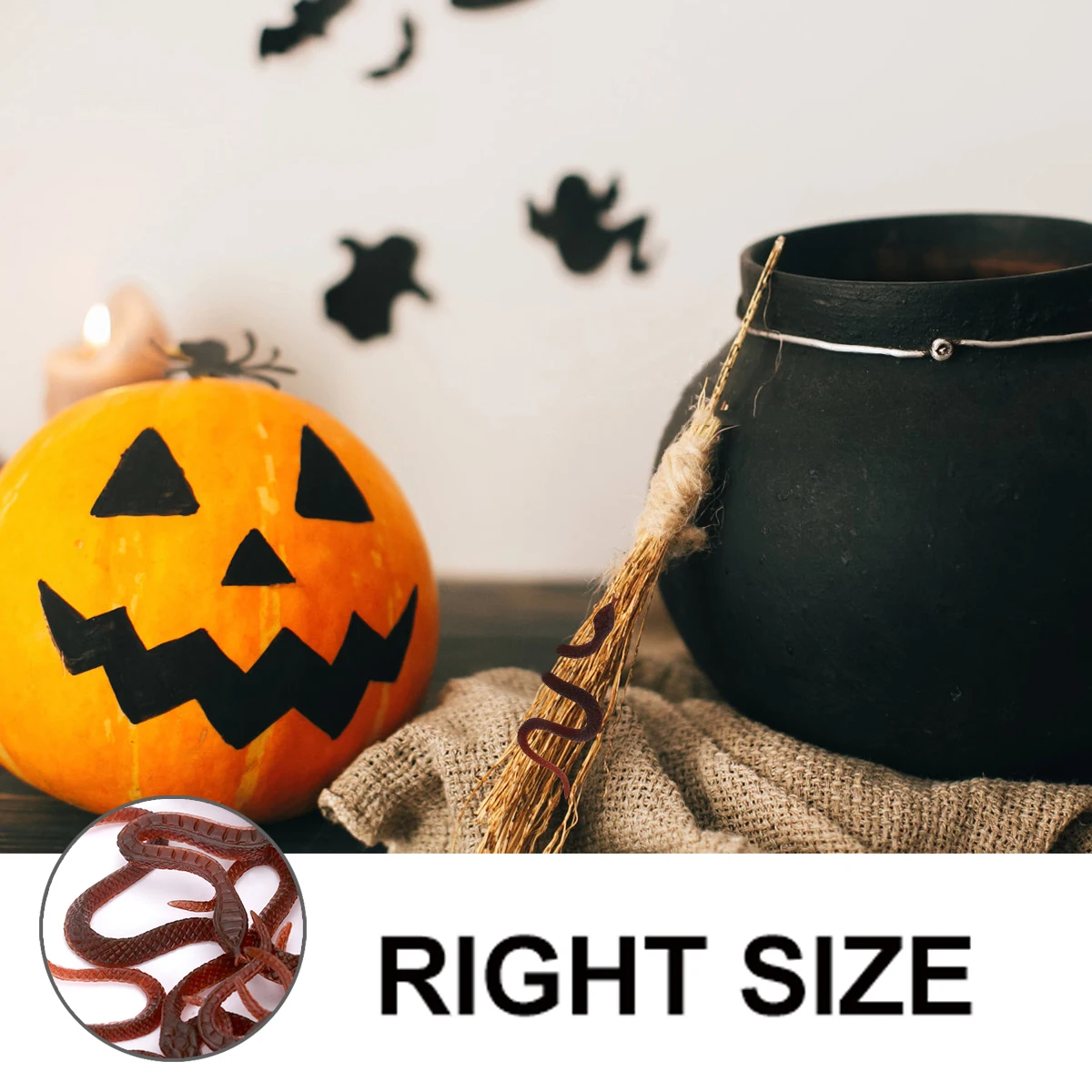 Mini giocattoli spaventosi del serpente Forniture leggere per scherzi in PVC Puntelli di gioco Vari colori Decorazioni fai da te per feste per bambini Simulazione di Halloween