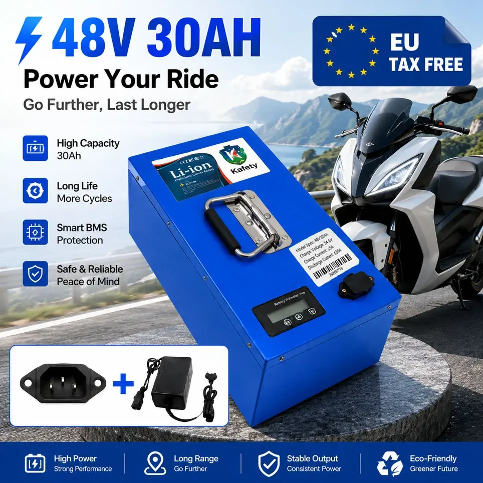 Neuer 48V 30AH 21700 Hochleistungs-Lithium-Akku mit BMS und wasserdichtem Gehäuse, geeignet für Hochleistungsmotoren von 250W-2000W Elektrofahrrädern.