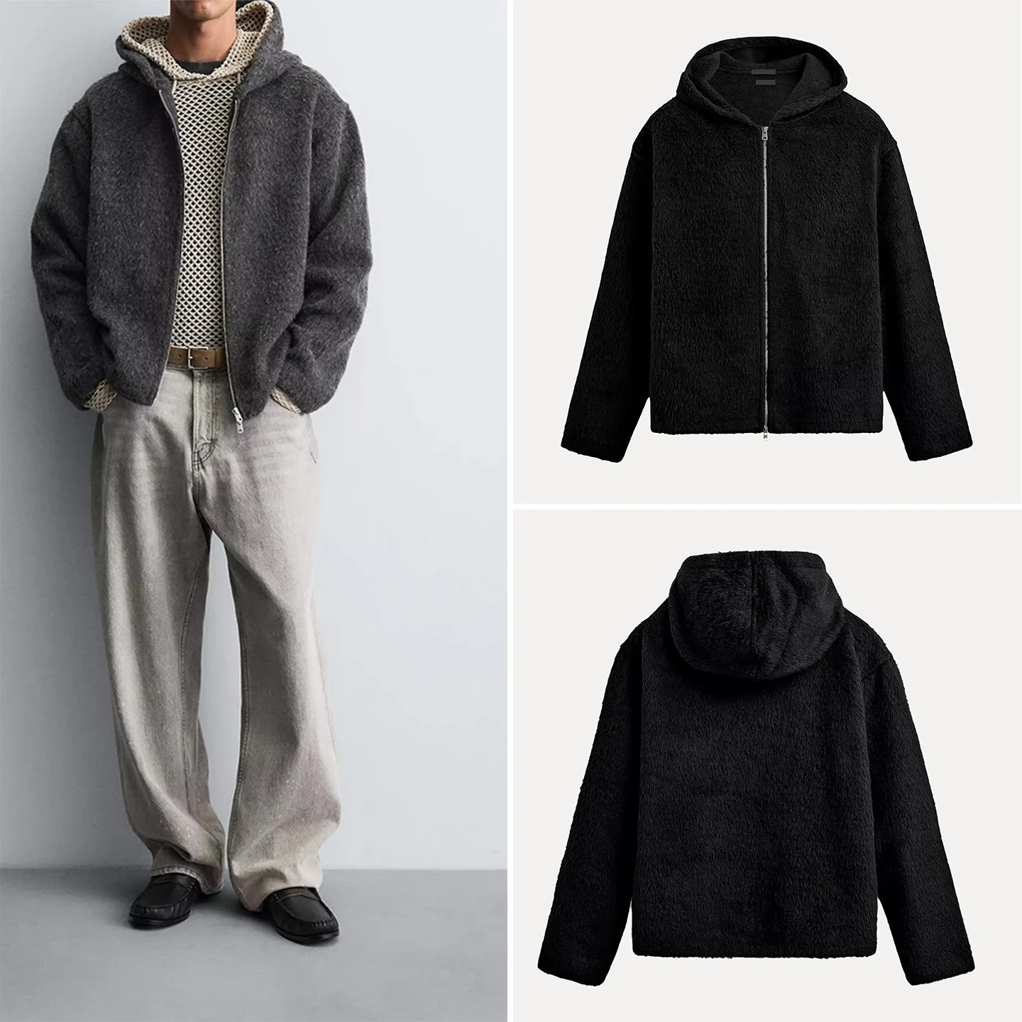 

Свободный крой, повседневная мужская куртка на молнии с капюшоном, осень 2022, новинка Sle Z, молодежное длинное пальто све, материал Quali