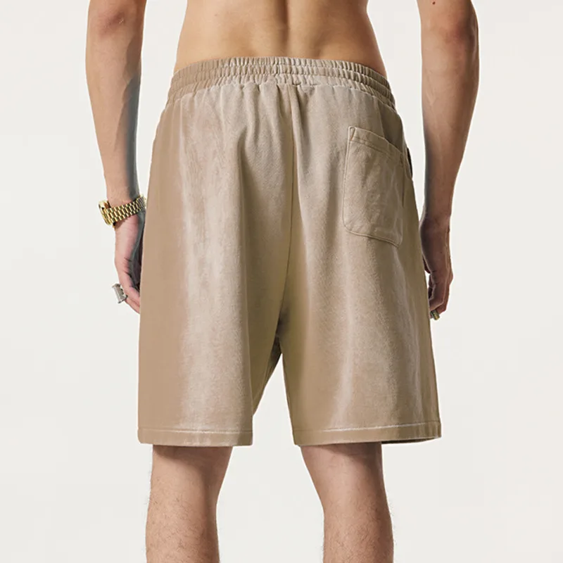 

Мужская мода | Лето 202, мужские спортивные шорты свободного кроя Street FOG Color Series, модные брендовые потертые шорты с пятью точками SES9