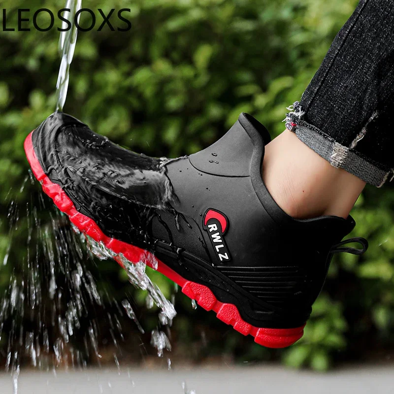 Regenlaarzen Eva Slippers Waterdichte Mode Ontworpen Slip-On Jonge Anti-Slip Leosoxs Explosieve Stijl Slippers Voor Mannen Nieuwe Stijl