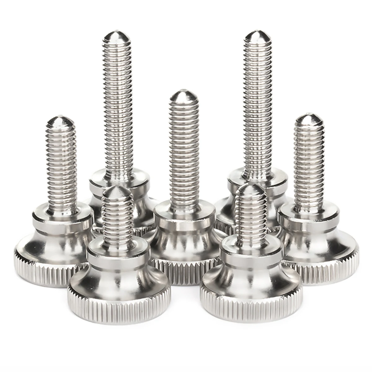Knurled Thumb Screws M2 M2.5 M3 M4 M5 M6 303 Stainless Steel Hand Grip Knob Bolts Length 3 - 35mm For DIY Car Computer