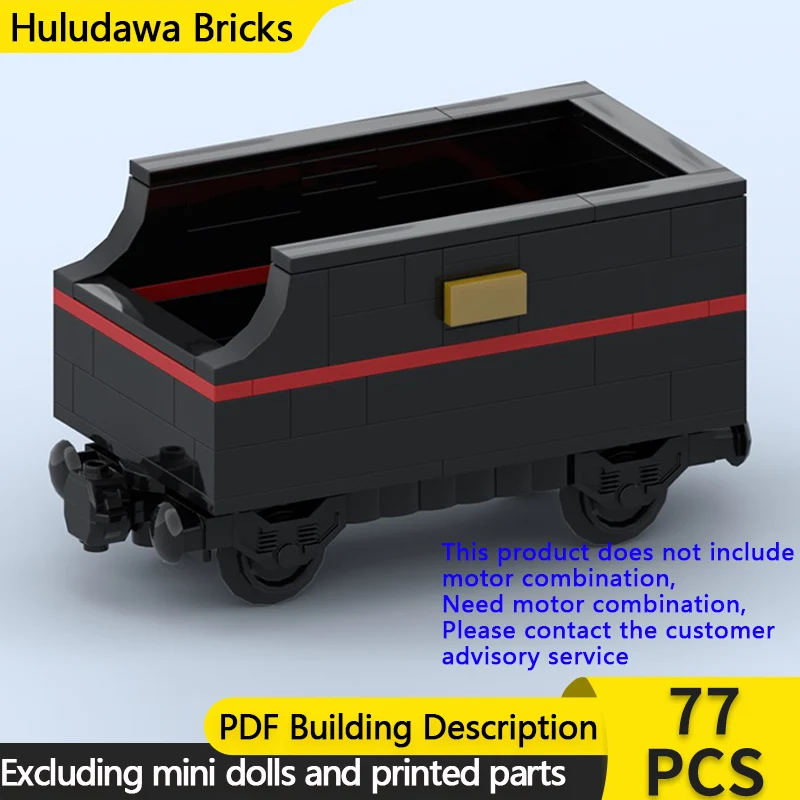

City Car Model MOC Building Bricks Coal Tender Steam Train Modular Technology Gifts Holiday Assemble Children Toys Suit
