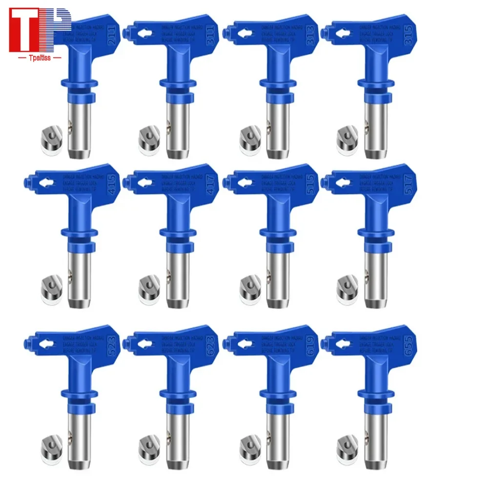 Tpaitlss Blue Airless Spray Paint Latex Paint Putty Airless Sprayer Nozzle for Airless Spray Gun and Paint Sprayer