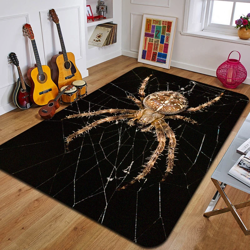 S-Spider Printed Carpet Fashion Yoga Mat Non-Slip Carpet Bedroom Decoration Outdoor Carpet Bedroom Birthday Gift