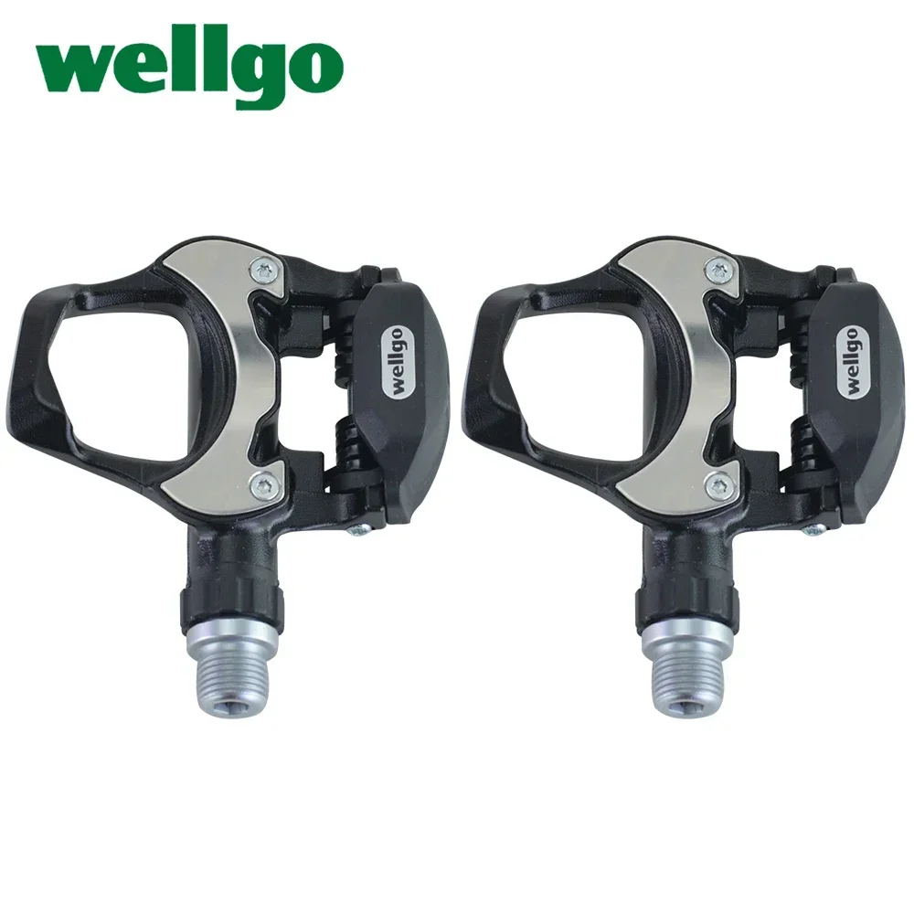 Wellgo Original R301 Aluminium alloy Cr-Mo Self-Locking Road MTB Bike Cycling Bearing Pedals with 6 Degrees Cleat Bicycle Parts