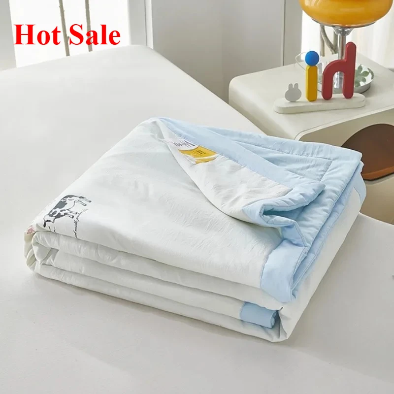 

2025 four-season universal air conditioner quilt summer cool quilt machine washable summer quilt single washed cotton cotton