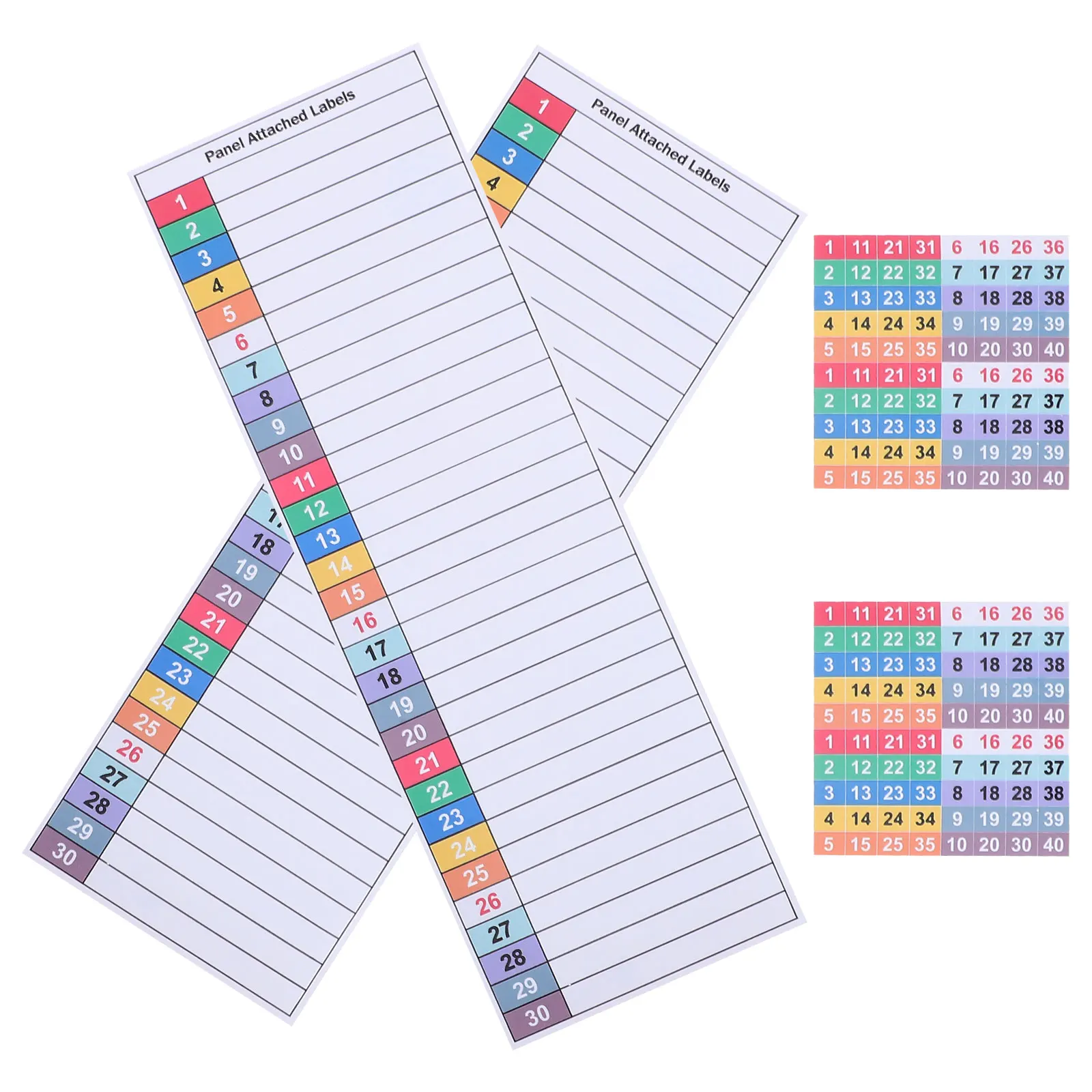 4 Sheets Electrical Box Labels Waterproof Self-Adhesive Numbered Breaker Panel Stickers For Indoor Outdoor Use Labeling Solution