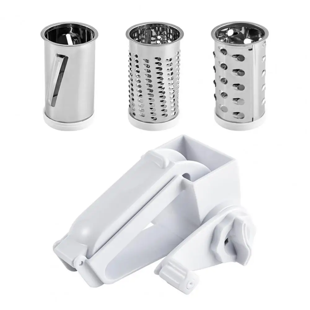 Kitchen Vegetable Cutter Cheese Grater 3-in-1 Rotary Slicer Shredder Hand Kitchen Tool for Parmesan Vegetable Food Preparation