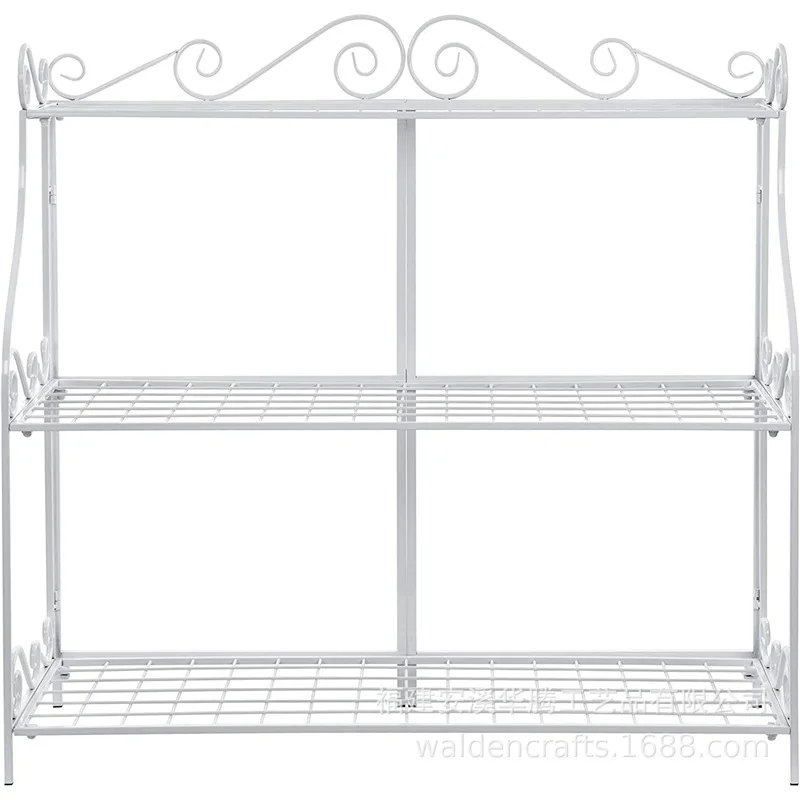 Flower stand Balcony Living room shelf Wrought iron multi-layer flower pot stand Floor-to-ceiling stepped pot stand