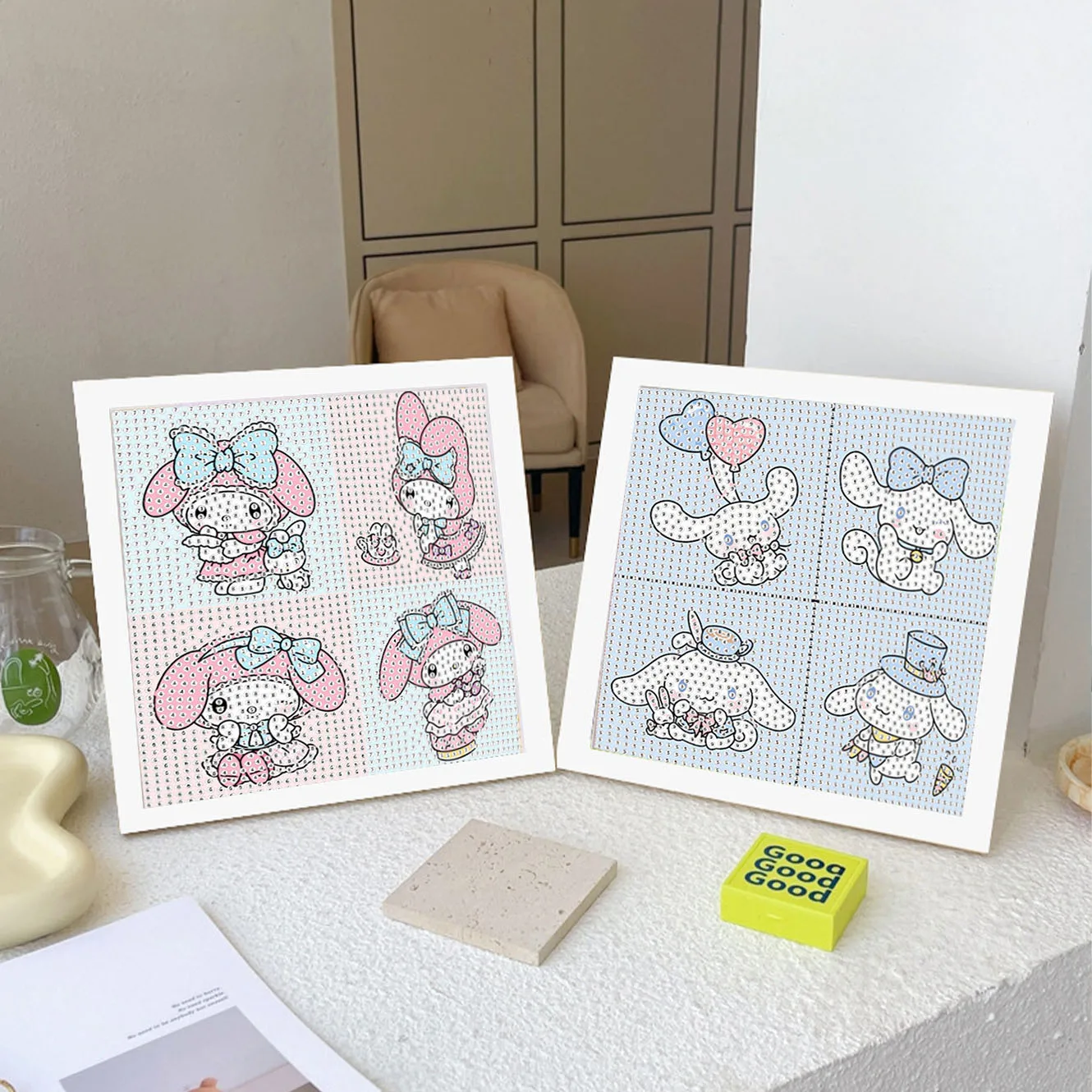 

Sanliou Cute Cartoon Melody Jade Guigou Crystal Diamond Decorative Painting 5D DIY Cross Embroidery Kit Children's Art Painting