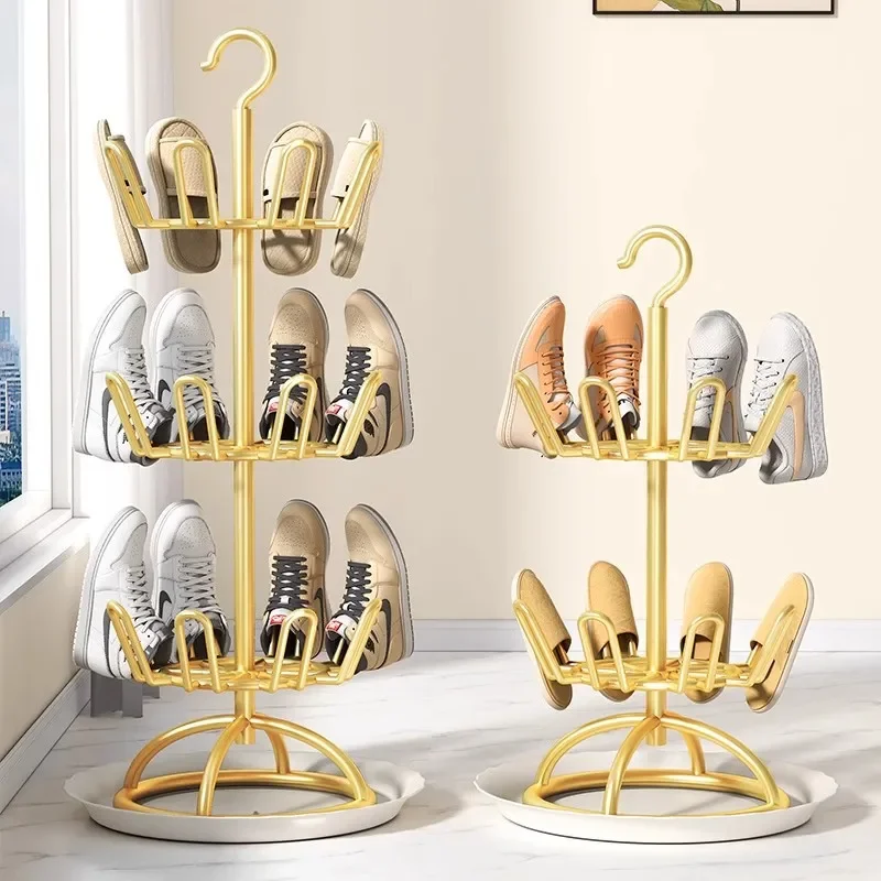 Shoe drying rack Outdoor balcony Household multi-functional with water tray Shoe drying rack Simple floor drainage Shoe
