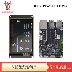 Bigtreetech-tela sensível ao toque tft35 spi v2.1, 3,5 polegadas, i2can, impressora 3d, pi v1.2 para btt manta m8p m4p, cb1, placa klipper