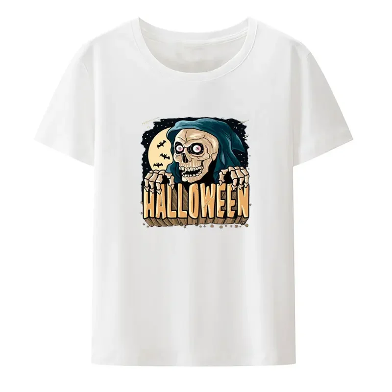 Classic Grim Reaper Horor Halloween Party Pumpkin Print T Shirt Funny Skull Creative Hipster Shirt Humor Style Casual Streetwear