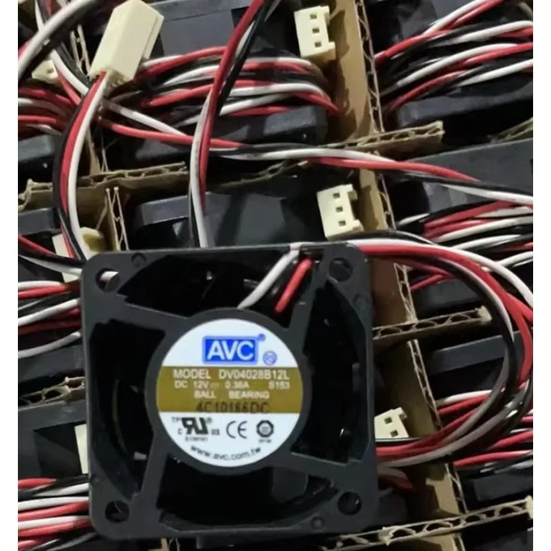 Cooling Fan for AVC DV04028B12L 12V 0.36A 4028 4CM 3-wire Speed Regulation Dual Ball 40 *40 * 28MM
