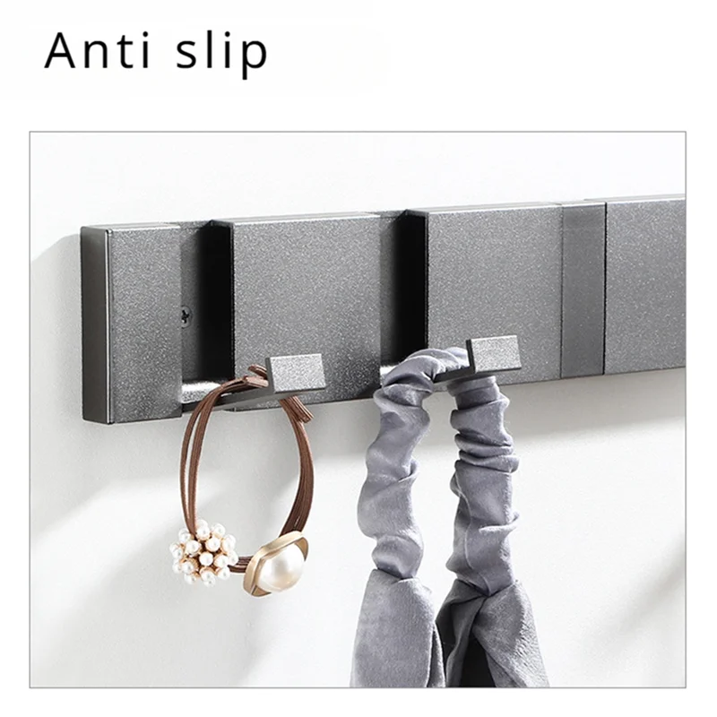 

ABVG-No Punching Folding Wall Hook Clothes Hook Towel Rack Coat Key Pendant Kitchen Behind The Door