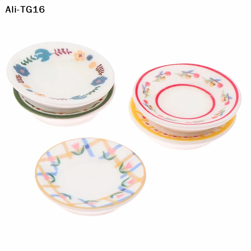 

【TG16】Набор из 5 миниатюрных тарелок и блюд для кукольного домика 1/12, игрушки для детей, украшение кухни кукольного домика, игрушки для ролевых игр