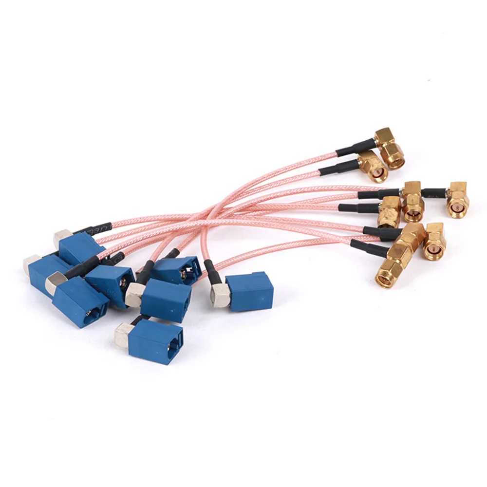 1PC Blue Fakra C Male to SMA Male Right Angle Plug RF Coaxial RG316 Pigtail Car Navigation GPS Antenna Adapter Extension Cable image 2