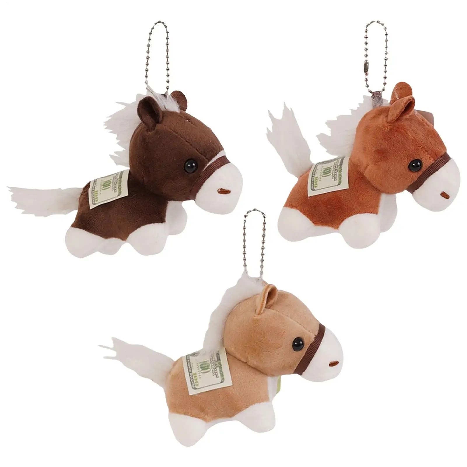 พวงกุญแจตุ๊กตาหัวม้าขนนุ่มน่ารักสำหรับผู้หญิง ของตกแต่งกระเป๋าเป้ กระเป๋าถือ กระเป๋าเงิน ของขวัญใส่ถุงเท้าคริสต์มาส