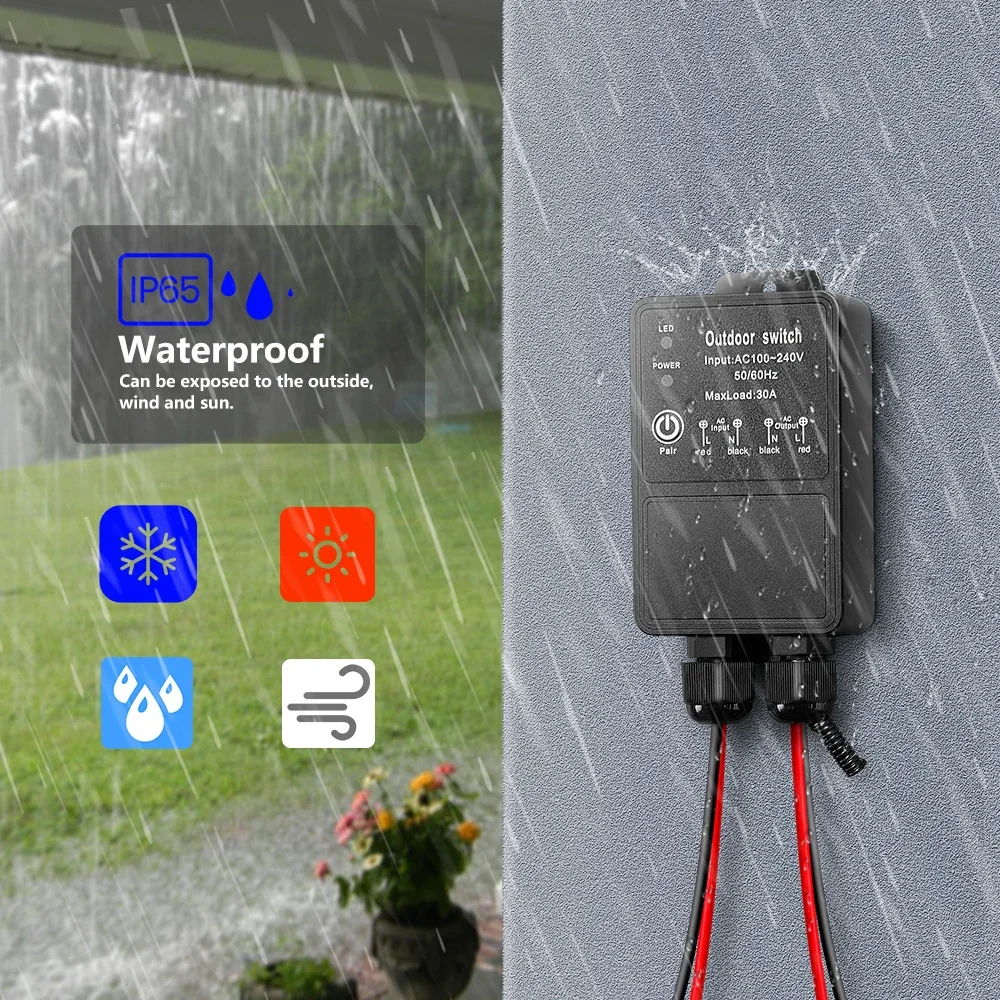 433MHz Universal Wireless Remote Control Switch Transmit 1000M 110V 220V High Power WaterProof Receiver Relay for Pump Lamp Fan