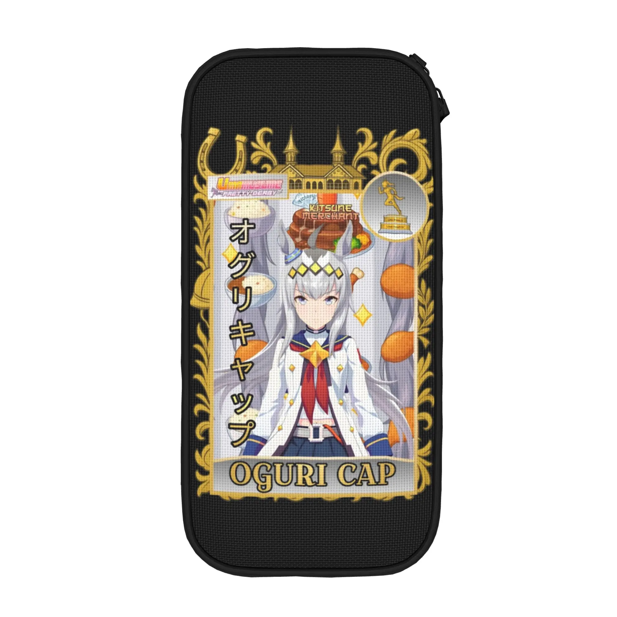 

Fashion Oguri Cap Uma Musume Anime Pencil Cases Pencilcases Pen Holder for Student Large Bags Students School Gift Stationery
