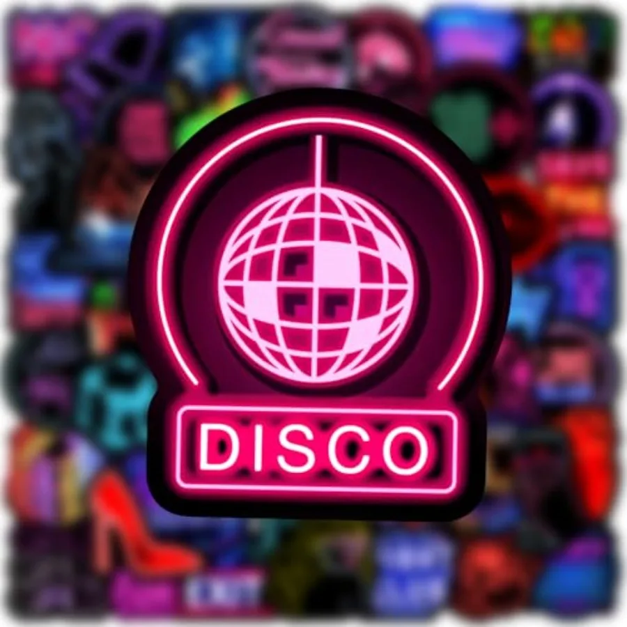 50Pcs Party Neon Stickers Waterproof Vinyl Graffiti Stickers for Laptop Water Bottle Kindle Suitcase Bicycle Notebooks Scrapboo view 2