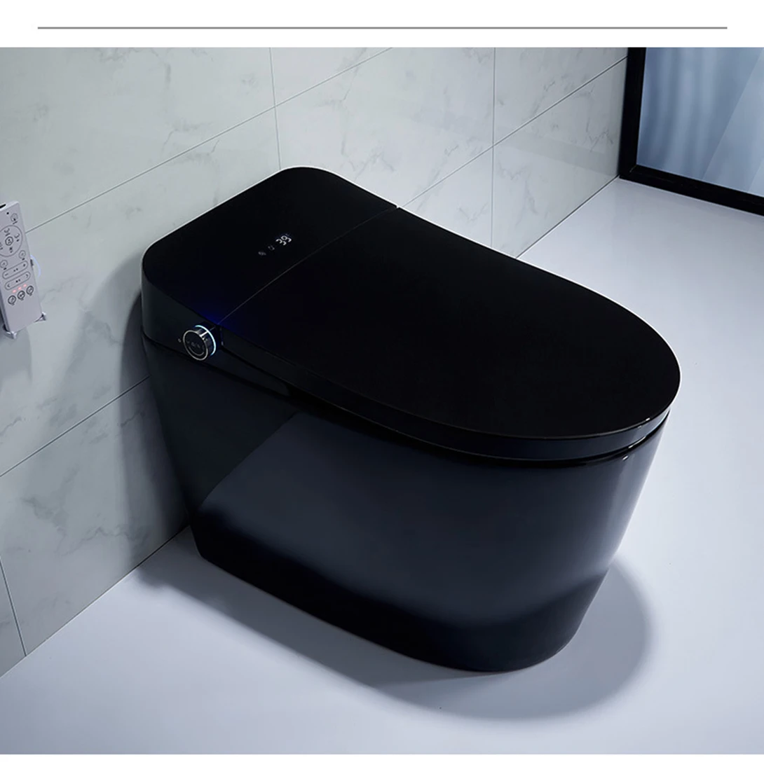 

Luxury S-trap Intelligent WC Elongated Remote Controlled Smart Bidet Toilet F1600A