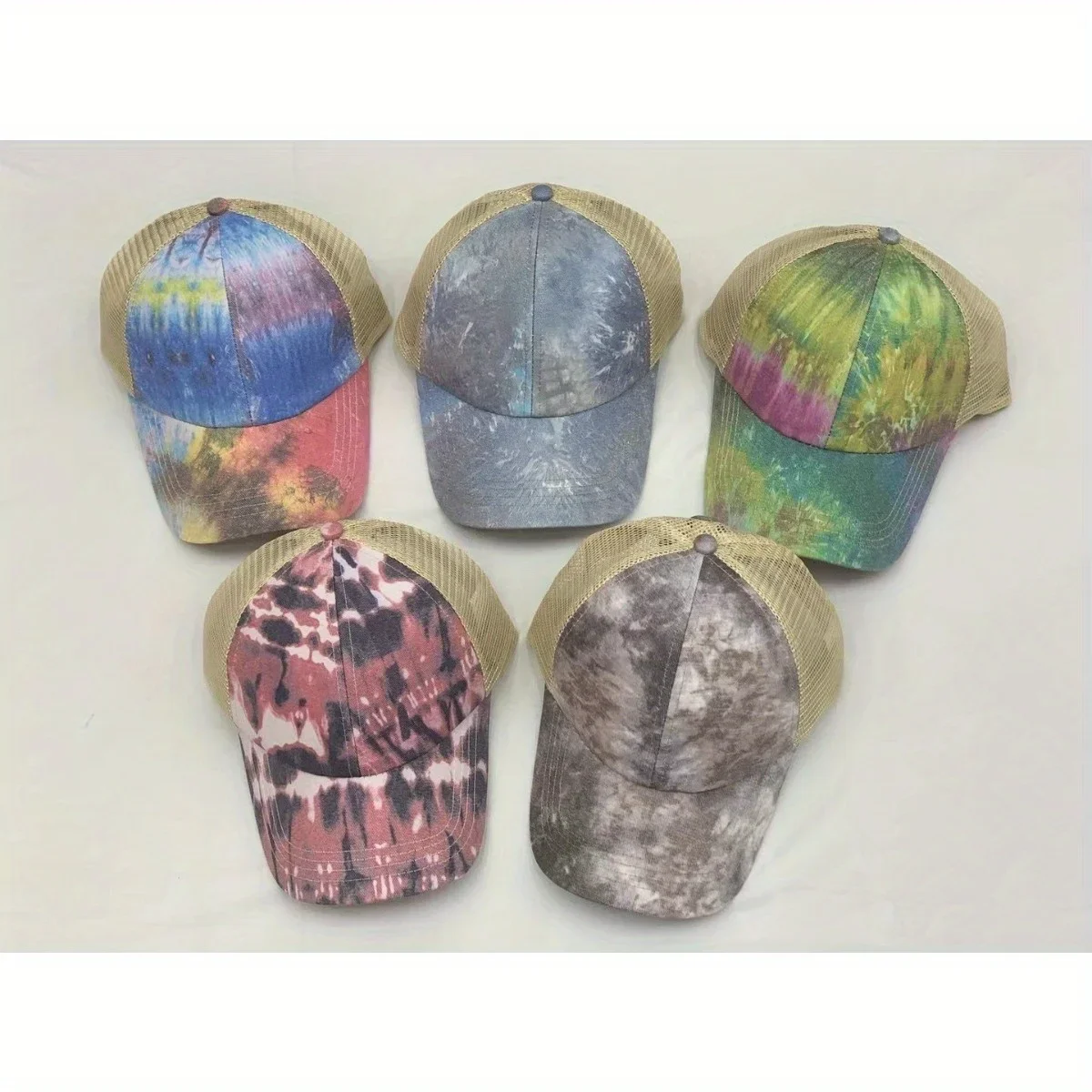 

Women's Distressed Baseball Cap Vintage Style Soft Top Curved Brim Hip Hop Sun Hat Outdoor Headwear