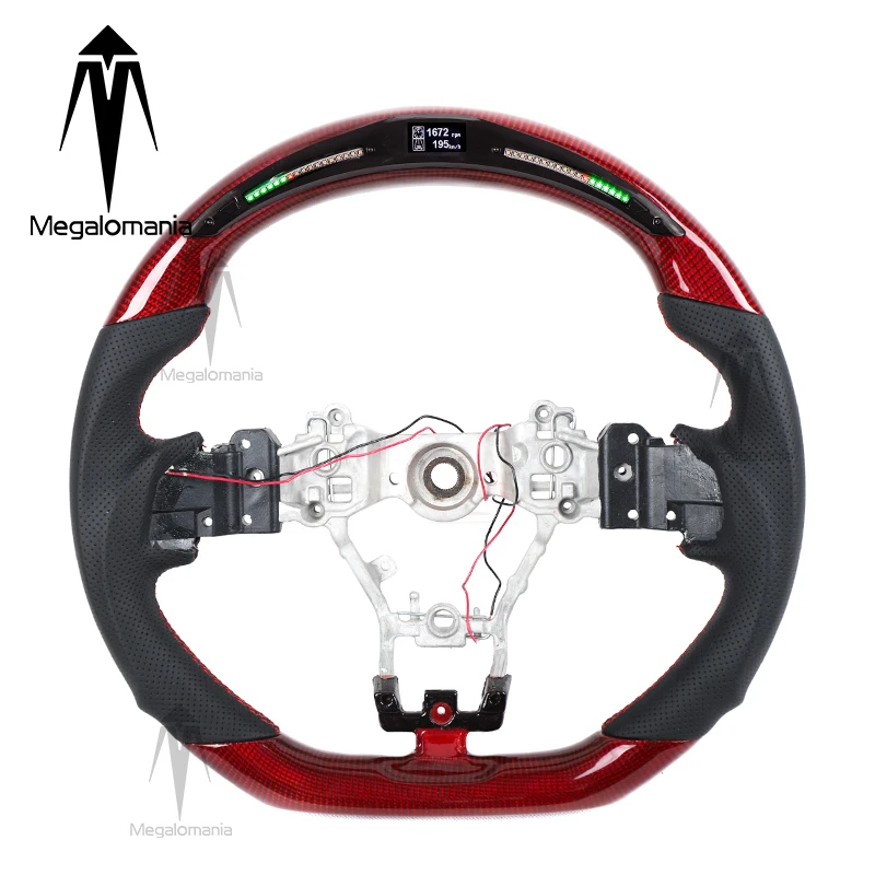 Custom LED Carbon Fiber Steering Wheel Fit For Subaru STI WRX Legacy Forester Impreza Outback Legacy