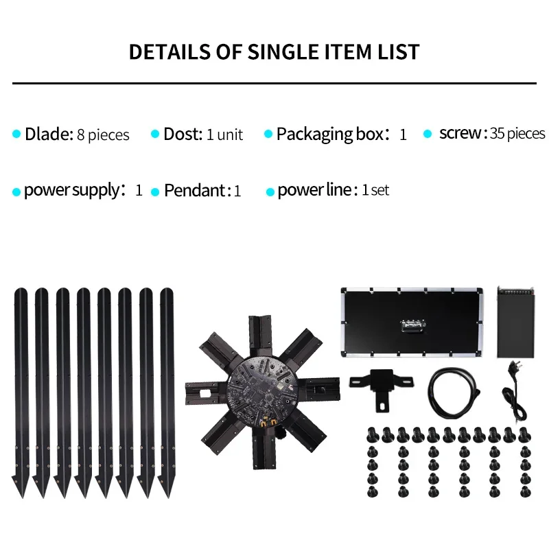 Магазин продаж, магазин, бар, казино, 196 см, 2688 лампочек, 3D голограмма, рекламный вентилятор, голографический дисплей, воздушный вентилятор, видеопроектор