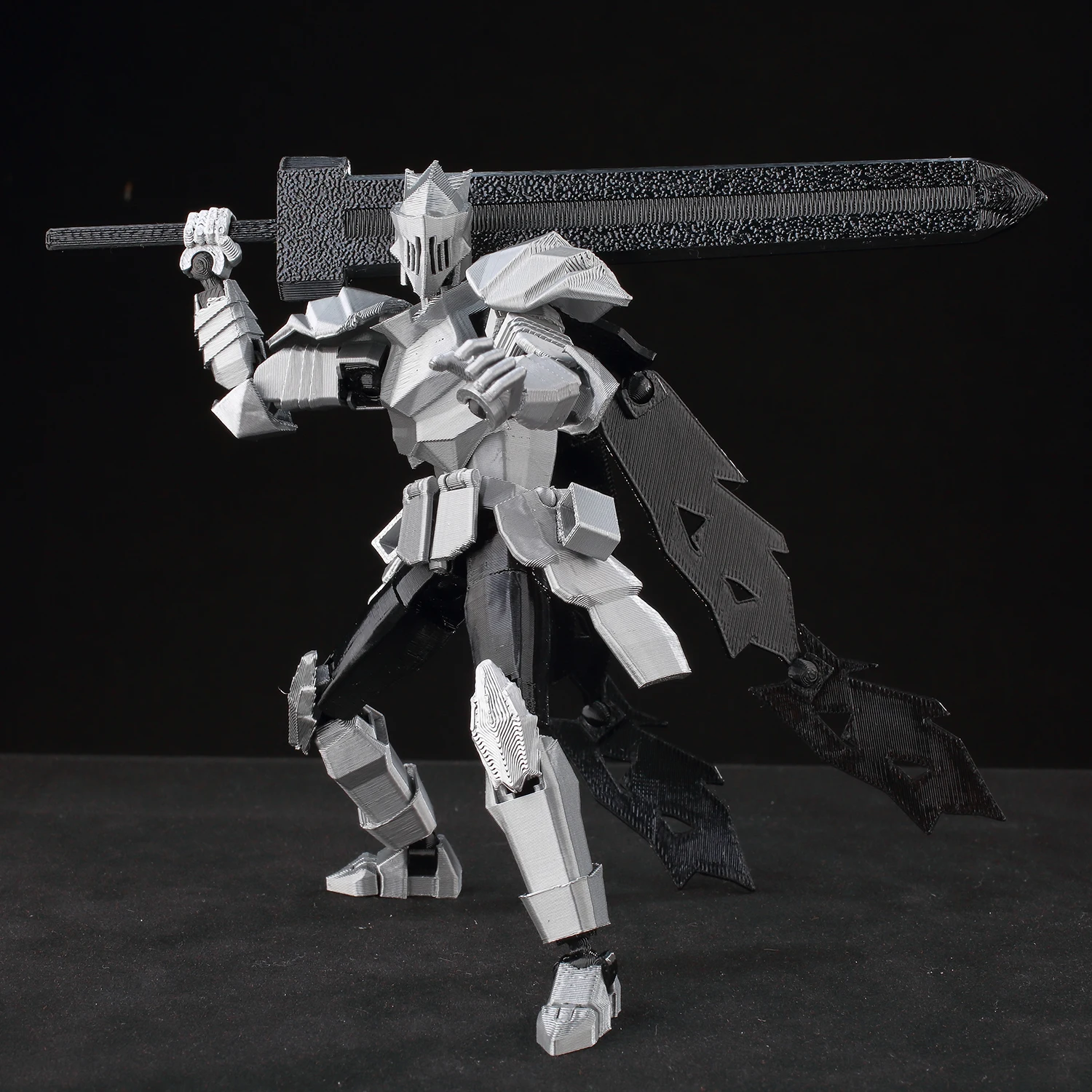​ 9L3D Lucky13 シルバーナイトロボットアクションフィギュア Dummy13 巨大な剣 T13 多関節 3D プリントグッズおもちゃ Titan13 ​
