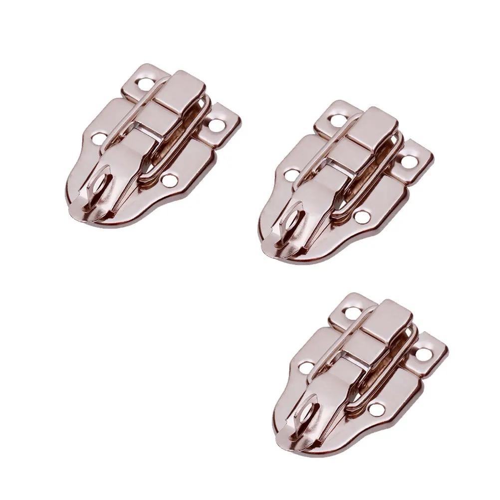 

3pcs Guitar Heavy Hook Locks Duty Iron Latch For Luggage Toolbox Wine Box Box Packing Buckle Iron Latch Hook Locks