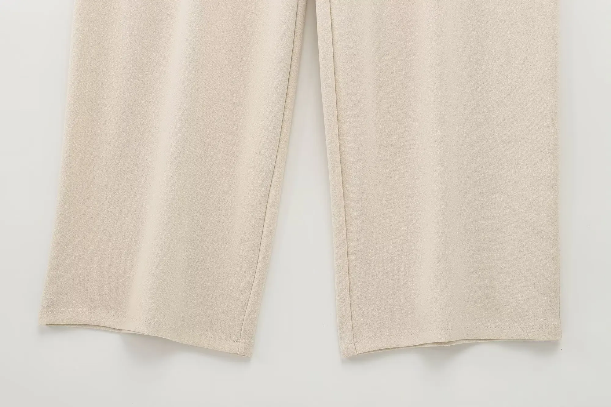 Jenny&Dave 2025 Spring/Summer French Fashion Ladies Elegant Trousers Gold Waist Buckle Minimally Loose Suit Pants Women