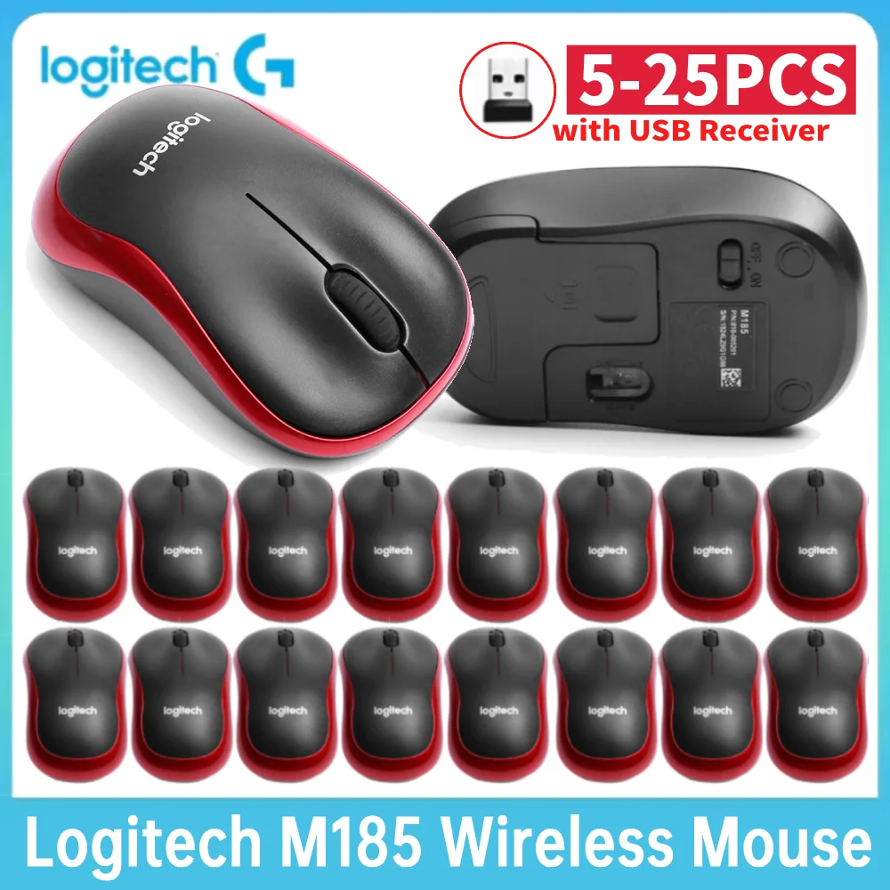 5-20 قطعة لوجيتك M185 ماوس 2.4 جرام ماوس لاسلكي كمبيوتر محمول الفئران ث/USB نانو استقبال لباد الكمبيوتر المحمول هاتف محمول التلفزيون
