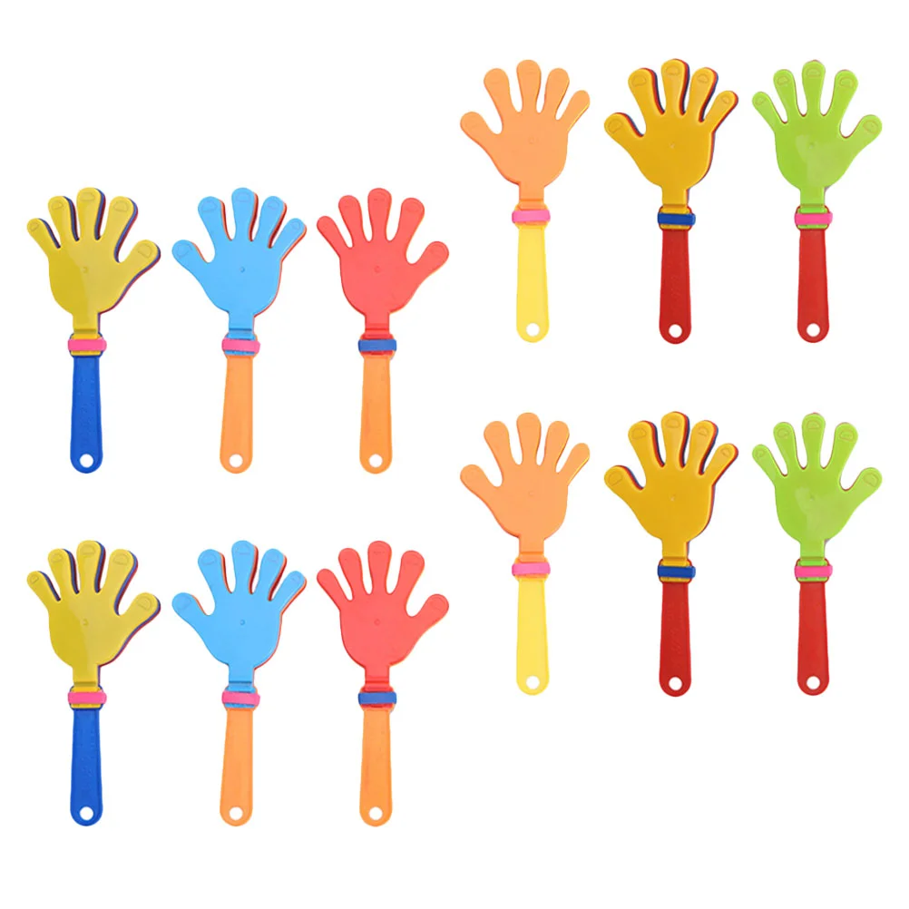 

12 Pcs Hand Clapper Colored Clappers Table Candlestick Cheer Prop Romantic Party Noise Maker Small Cheering Tools Plastic