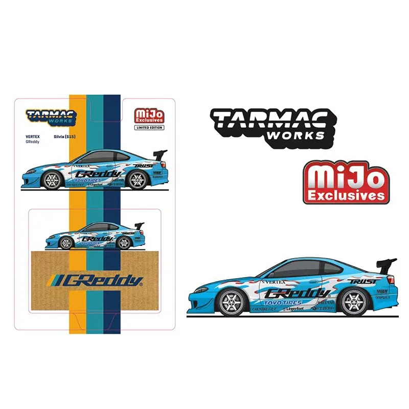 Disponibile TW 1:64 VERTEX Silvia S15 GReddy Diecast Diorama Collezione di modelli di auto Giocattoli in miniatura Tarmac Works