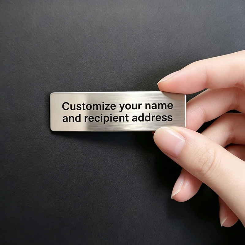 Custom Stainless Steel Nameplate Mailbox Badge Address Labels Personalized Mailbox Sign Engraving Plates Durable Easy Install