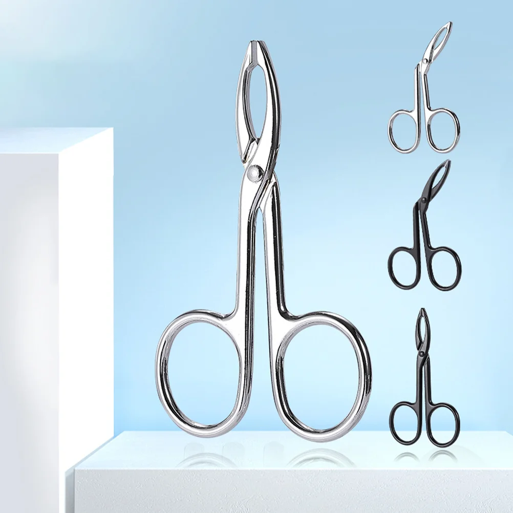 4 Pcs Tweezers Eyebrow Pliers Trimming Scissor Portable Straight Head Plucker for Women Facial Hair Miss