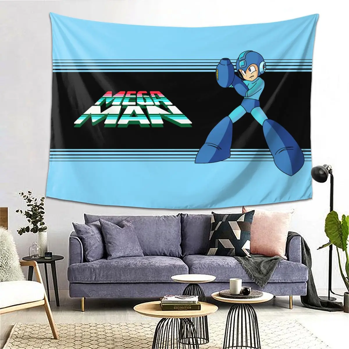 

Мегаман видеоигра Mega Man гобелен Декор искусство эстетические гобелены для гостиной спальни дома настенная ткань настенная подвеска